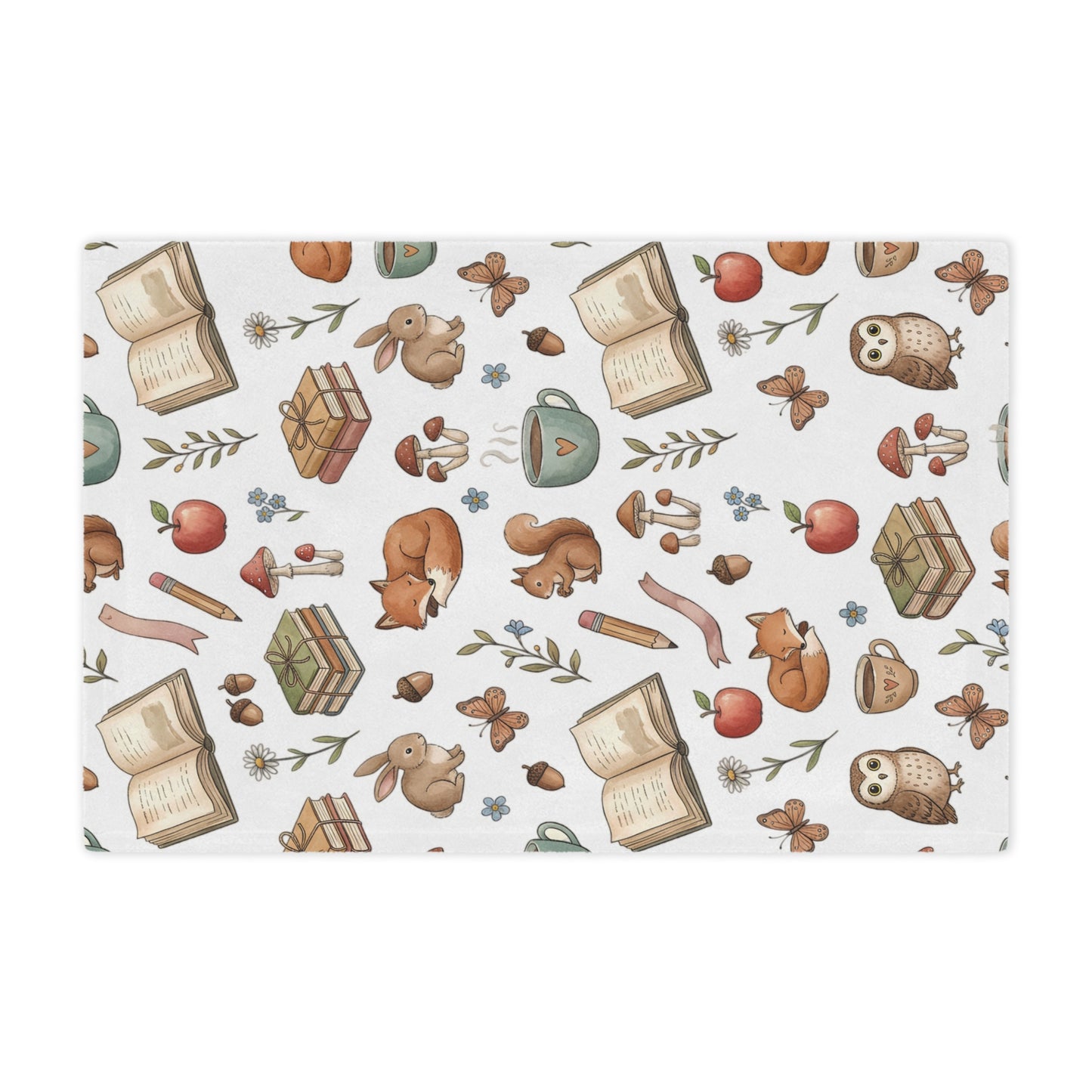 Cozy Woodland Storybook Minky Blanket