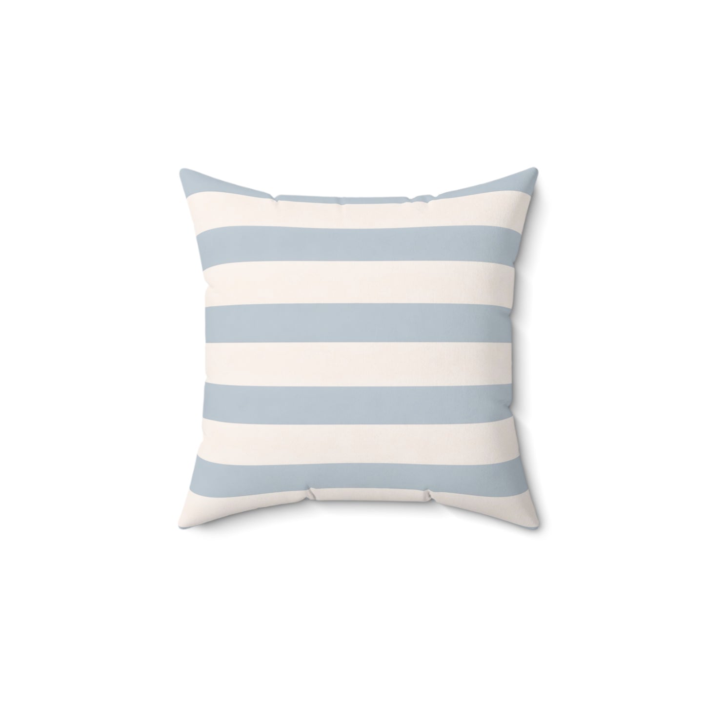Coastal Blue Striped Square Pillow