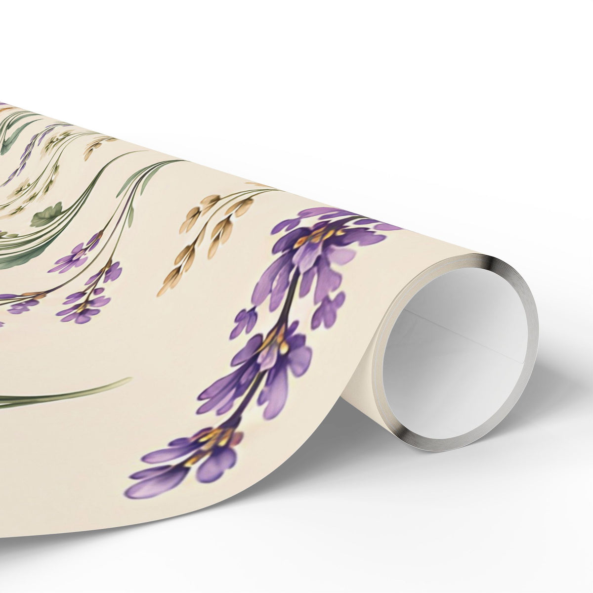 Lavender & Daisy Floral Wrapping Paper Roll — Botanical Gift Wrap for Birthdays, Weddings & Spring Celebrations