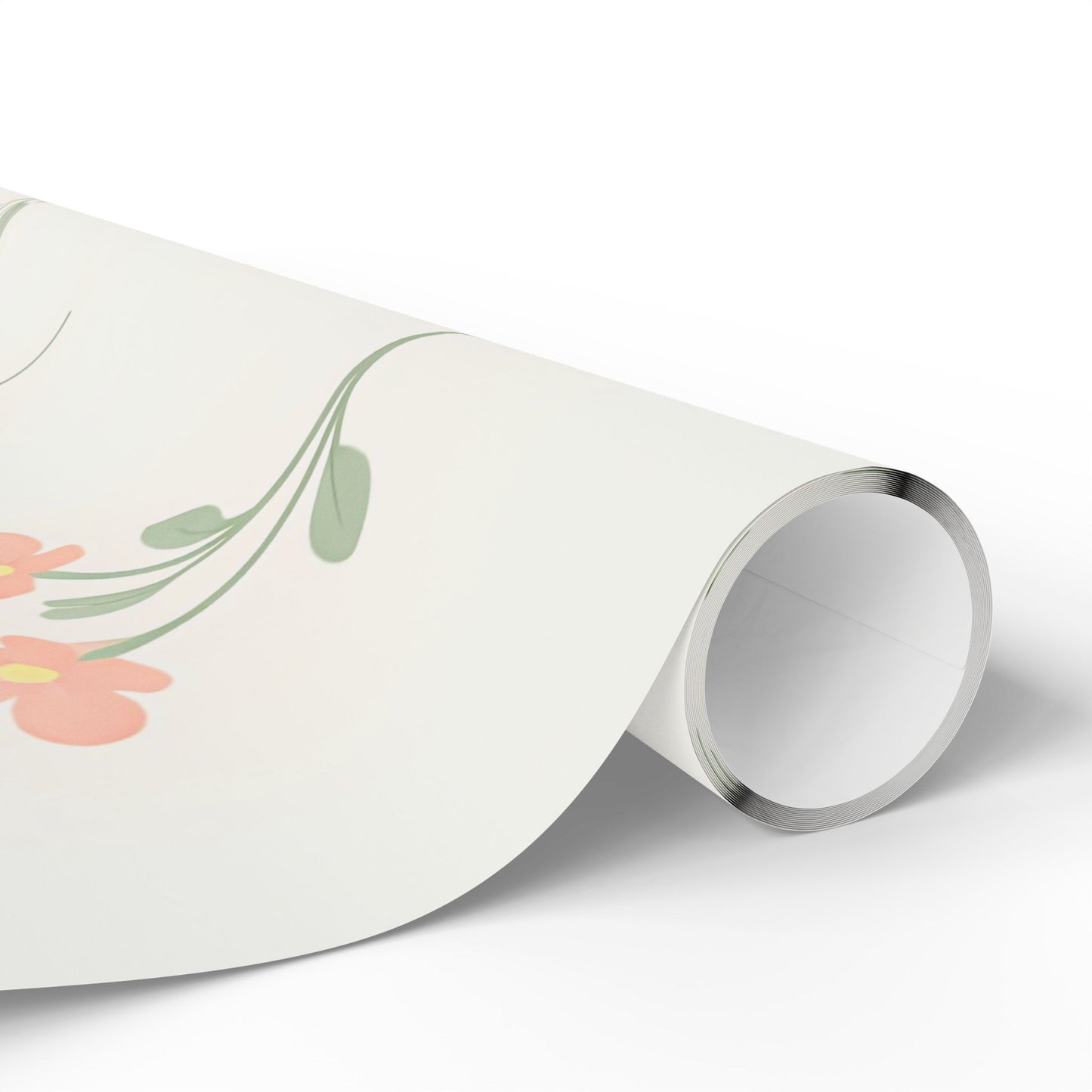 Floral Autumn Leaves Wrapping Paper Roll — Delicate Fall Gift Wrap