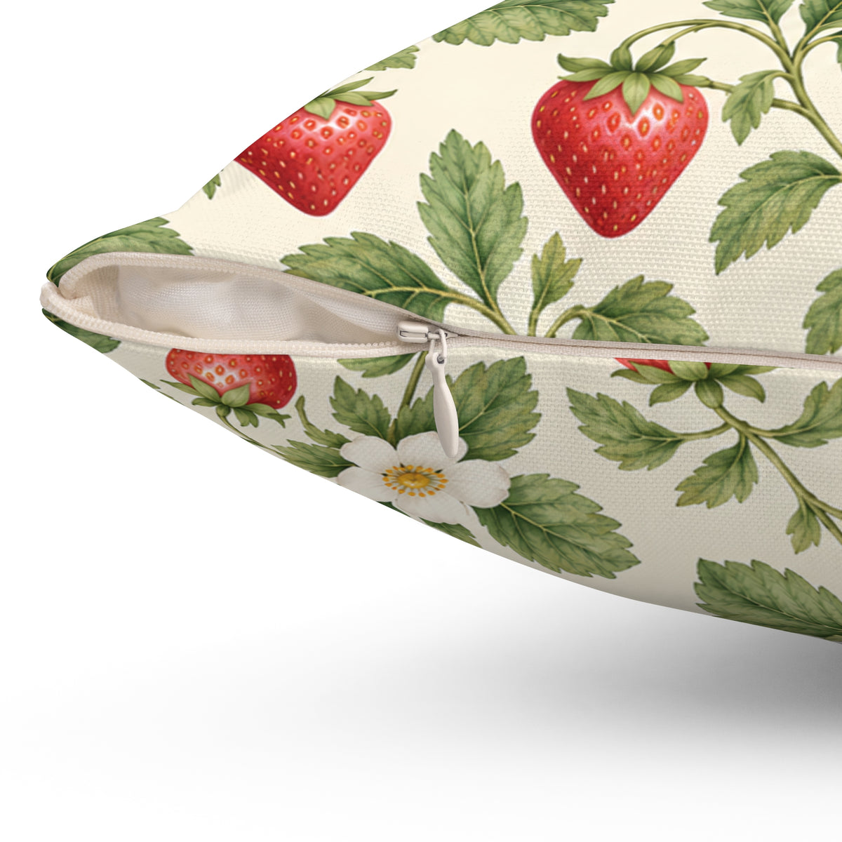 Strawberry Botanical Square Pillow