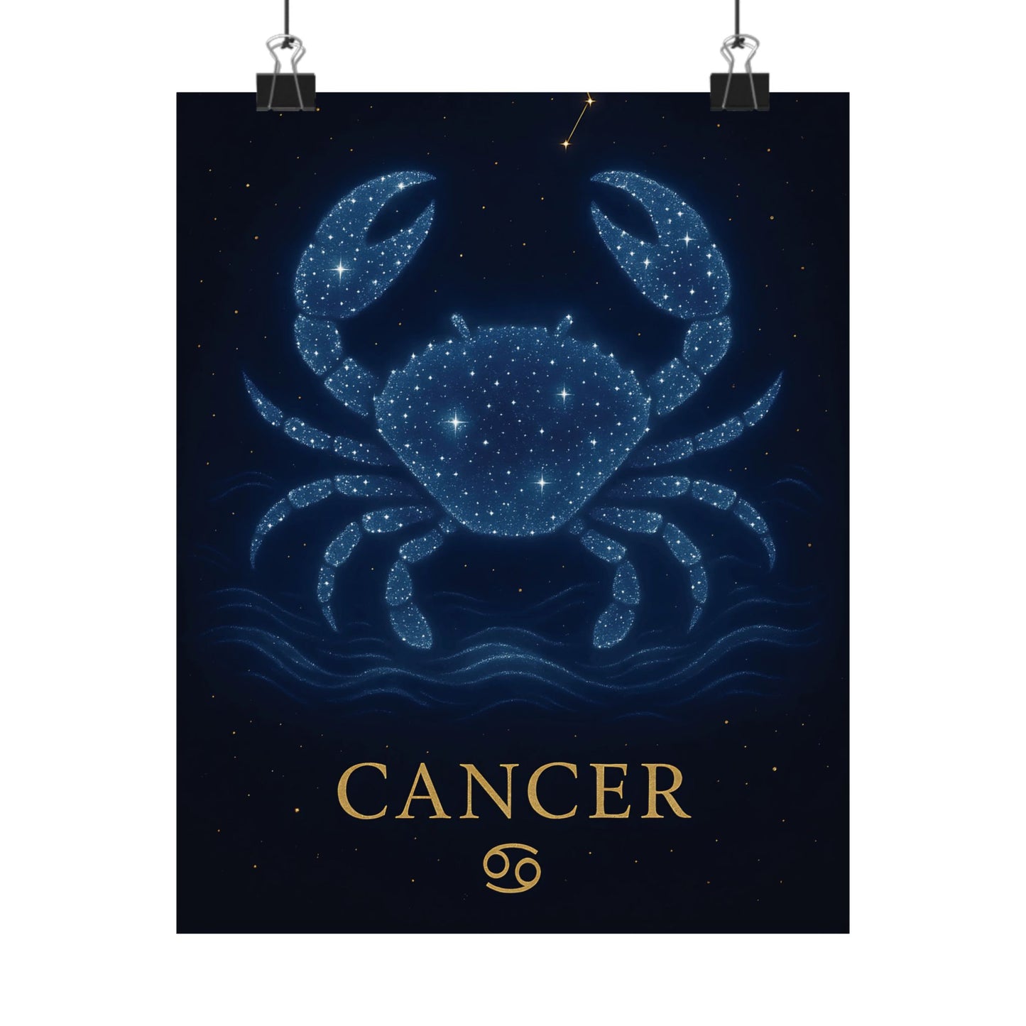 Cancer Zodiac Constellation Matte Poster – Celestial Astrology Wall Art Print (Multiple Sizes)