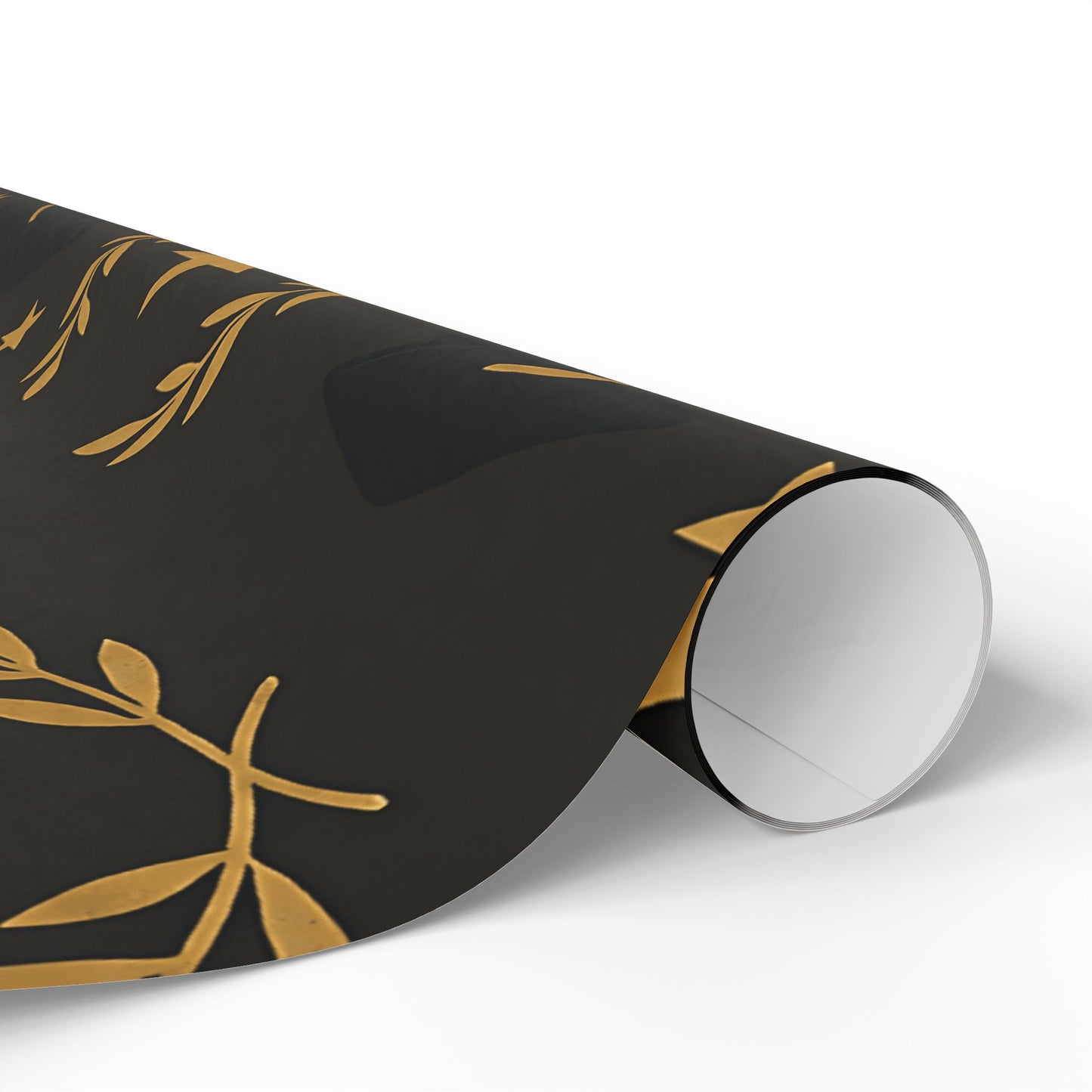Graduation Celebration Wrapping Paper – Diplomas, Caps & Gold Laurel Accents