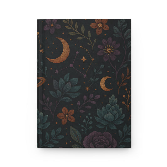 Celestial Garden Dreams Hardcover Journal – Matte Finish, 150 Lined Pages