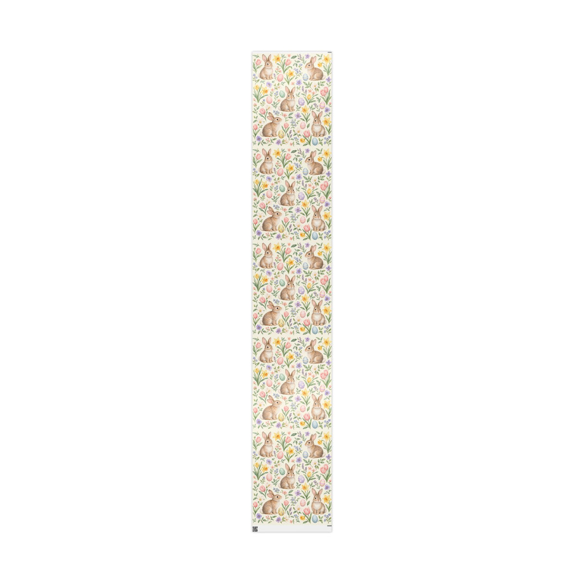 Easter Bunny Floral Wrapping Paper Roll — Pastel Spring Gift Wrap