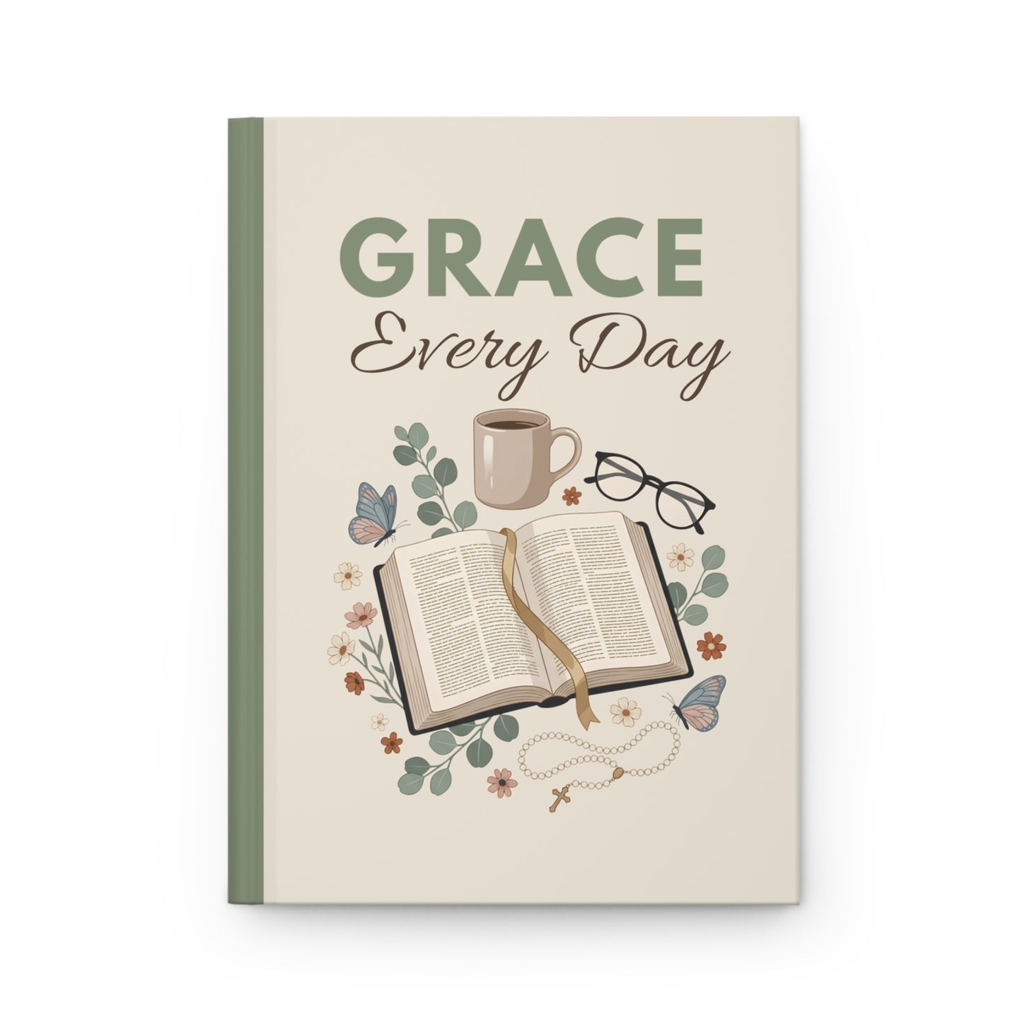 Grace Every Day Hardcover Journal — Faith Devotional Notebook for Prayer & Bible Study