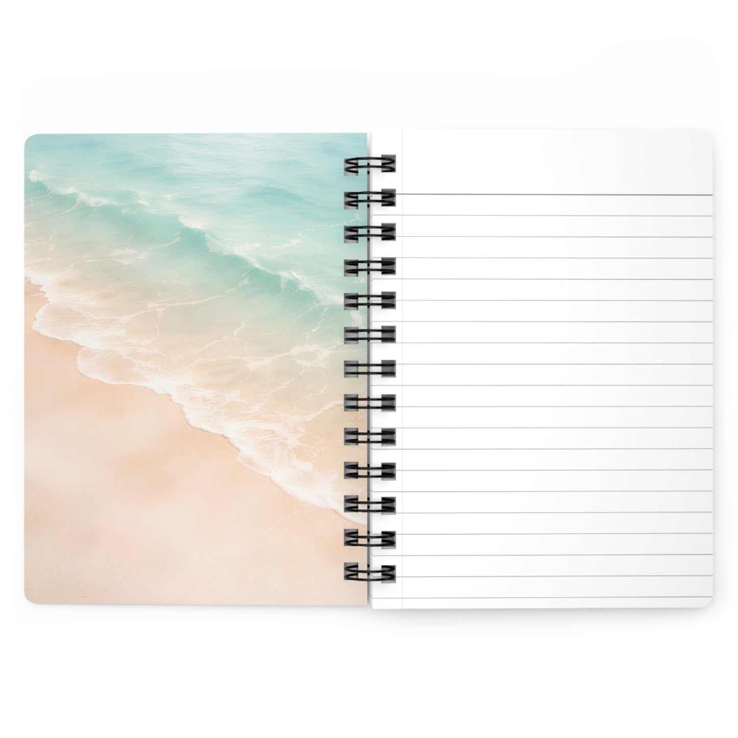 Beach Waves Spiral Journal — Ocean Shoreline Notebook for Travel, Journaling & Notes