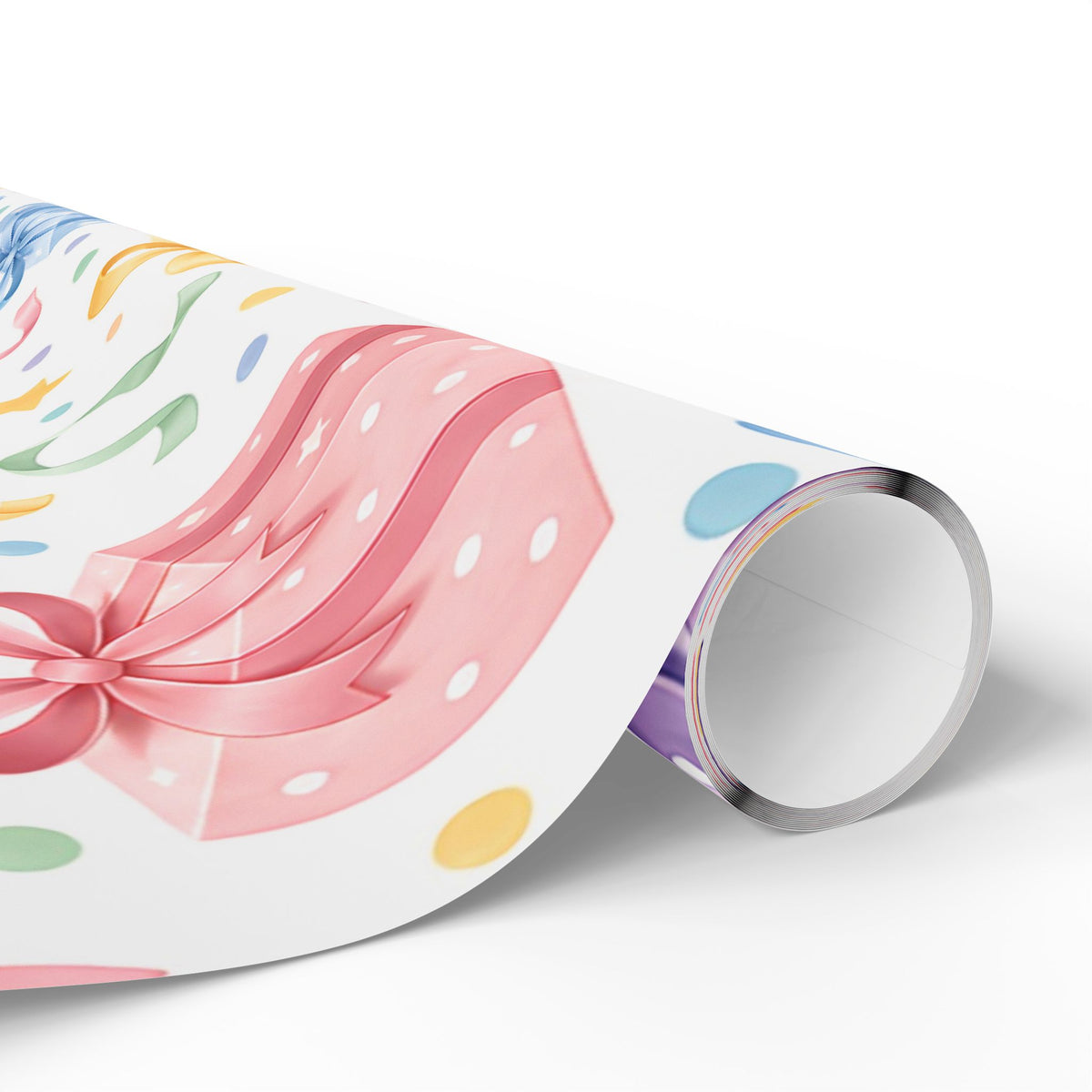 Birthday Confetti Gift Wrap — Colorful Party Wrapping Paper Roll