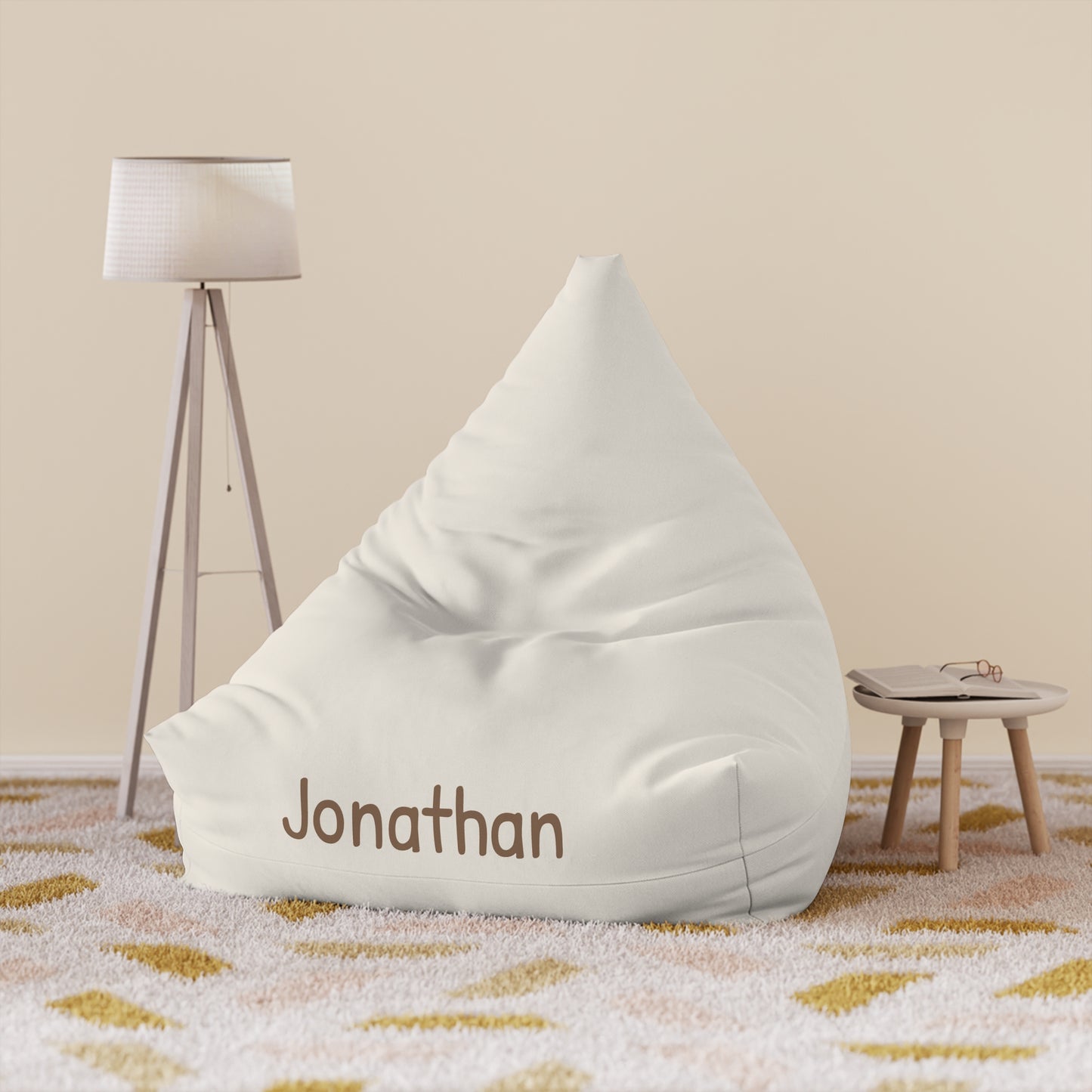 Personalized Kids Bean Bag Cover — Custom Name Cozy Chair
