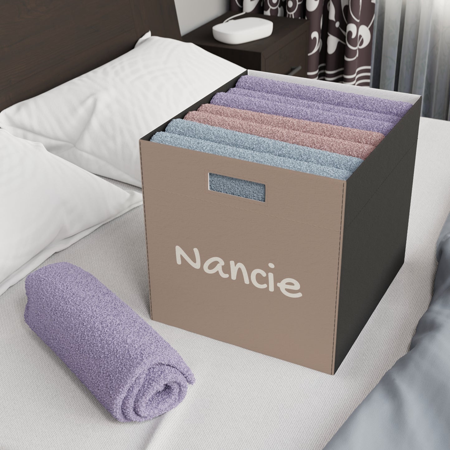 Personalized Felt Storage Box – Custom Name Toy & Closet Organizer