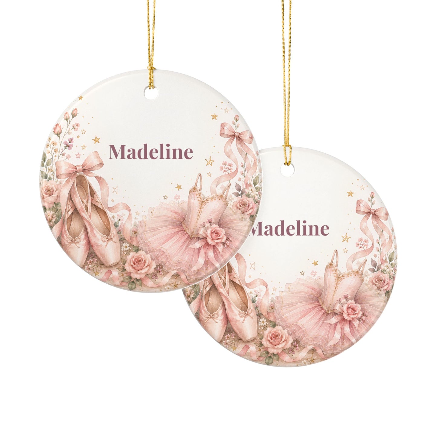 Personalized Ballet Ornament — Ceramic Dance Recital Keepsake with Name