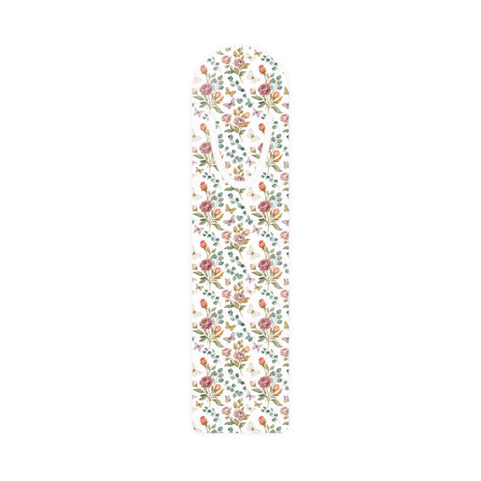 Floral Metal Bookmark – Vintage Rose Pattern Slim Page Marker