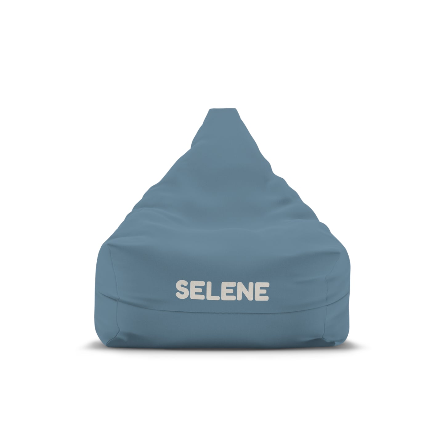 Personalized Blue Bean Bag Cover – Custom Name "SELENE" Cozy Lounge Pouf
