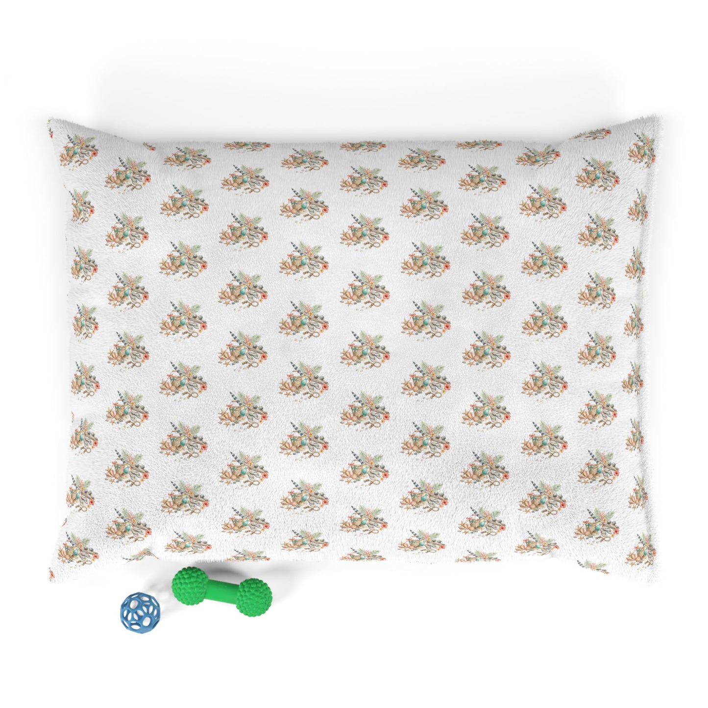 Coastal Seashell Pet Bed – Beachy Aromatic Shell Pattern Cushion for Dogs
