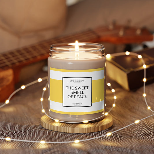 The Sweet Smell of Peace Soy Candle - Mustard Yellow Label