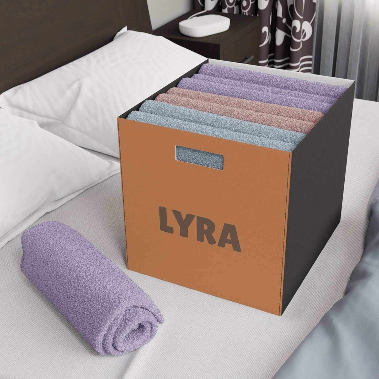 Personalized Felt Storage Box — Custom Name Toy & Closet Organizer