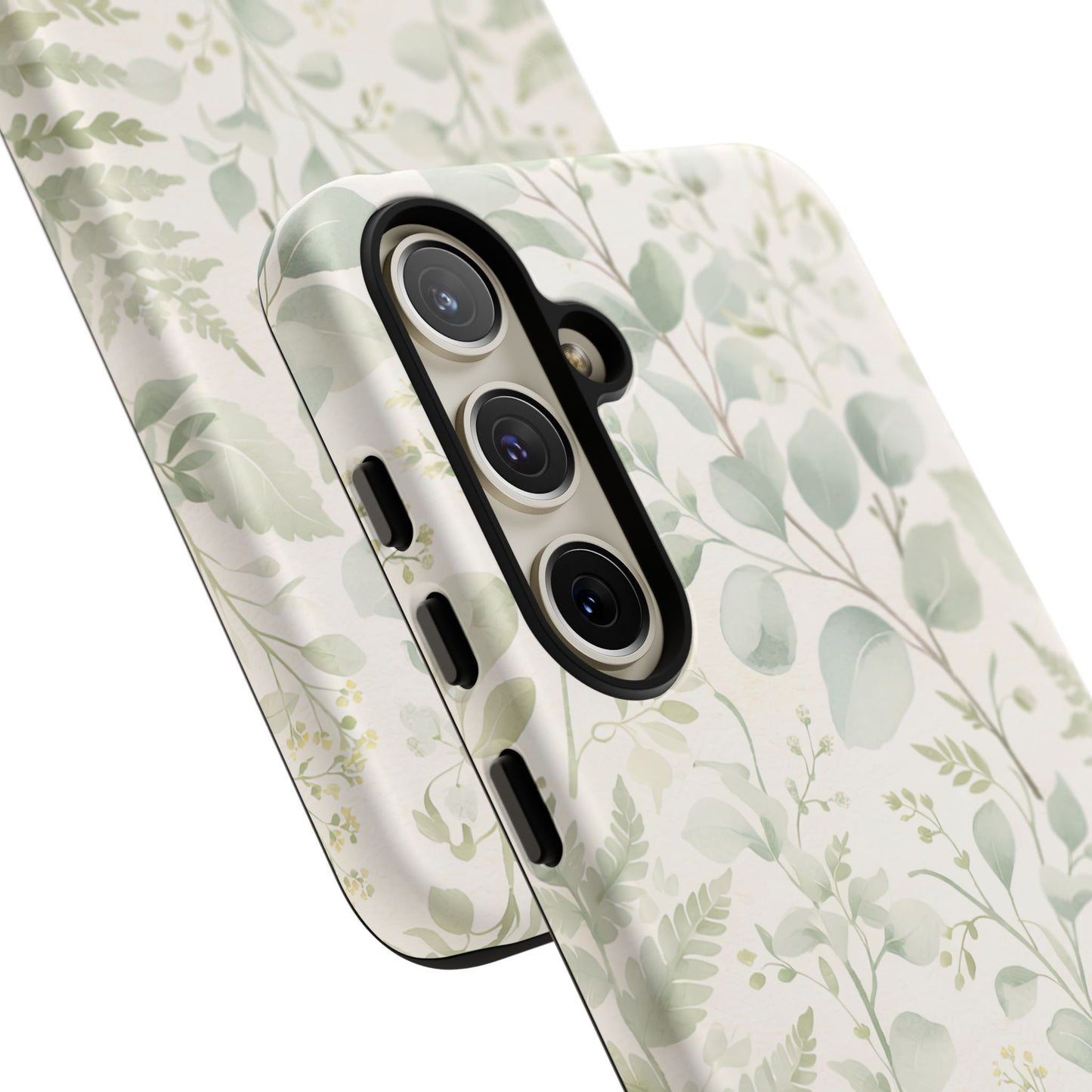 Floral Fern Tough Phone Case — Soft Green Botanical iPhone Cover