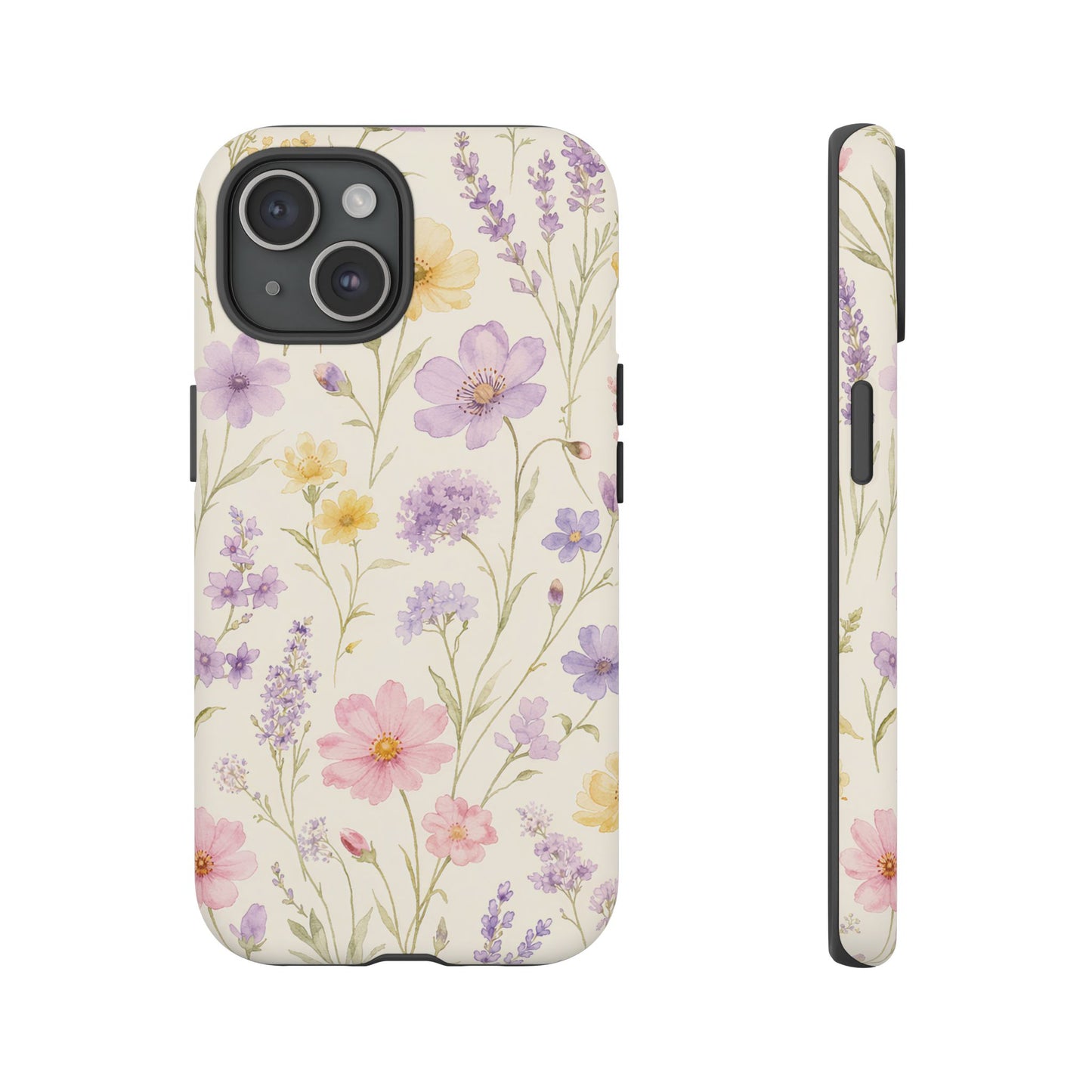 Floral Field Tough Case — Pastel Wildflower Protective Phone Cover