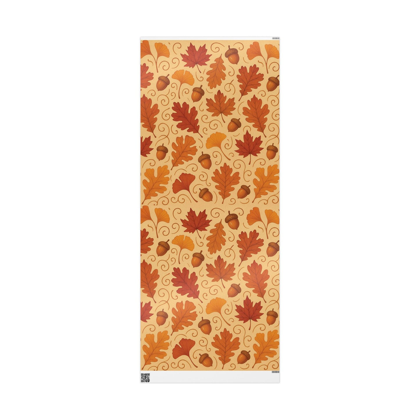 Autumn Leaves & Acorns Wrapping Paper – Fall Foliage Gift Wrap in Warm Earth Tones