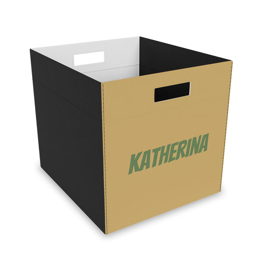 Personalized Felt Storage Box – Custom Name KATHERINA Organizer Bin