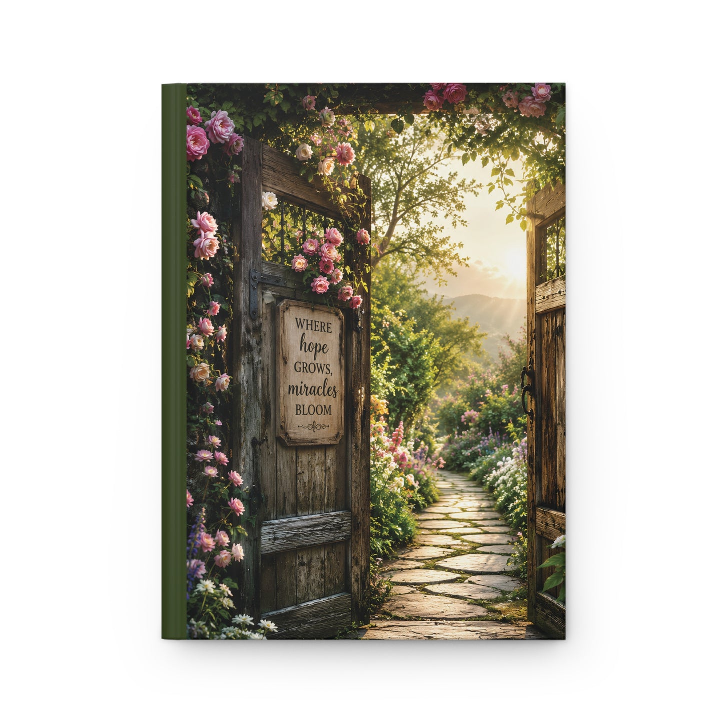Hardcover Journal — 'Where Hope Grows, Miracles Bloom' Garden Path Notebook