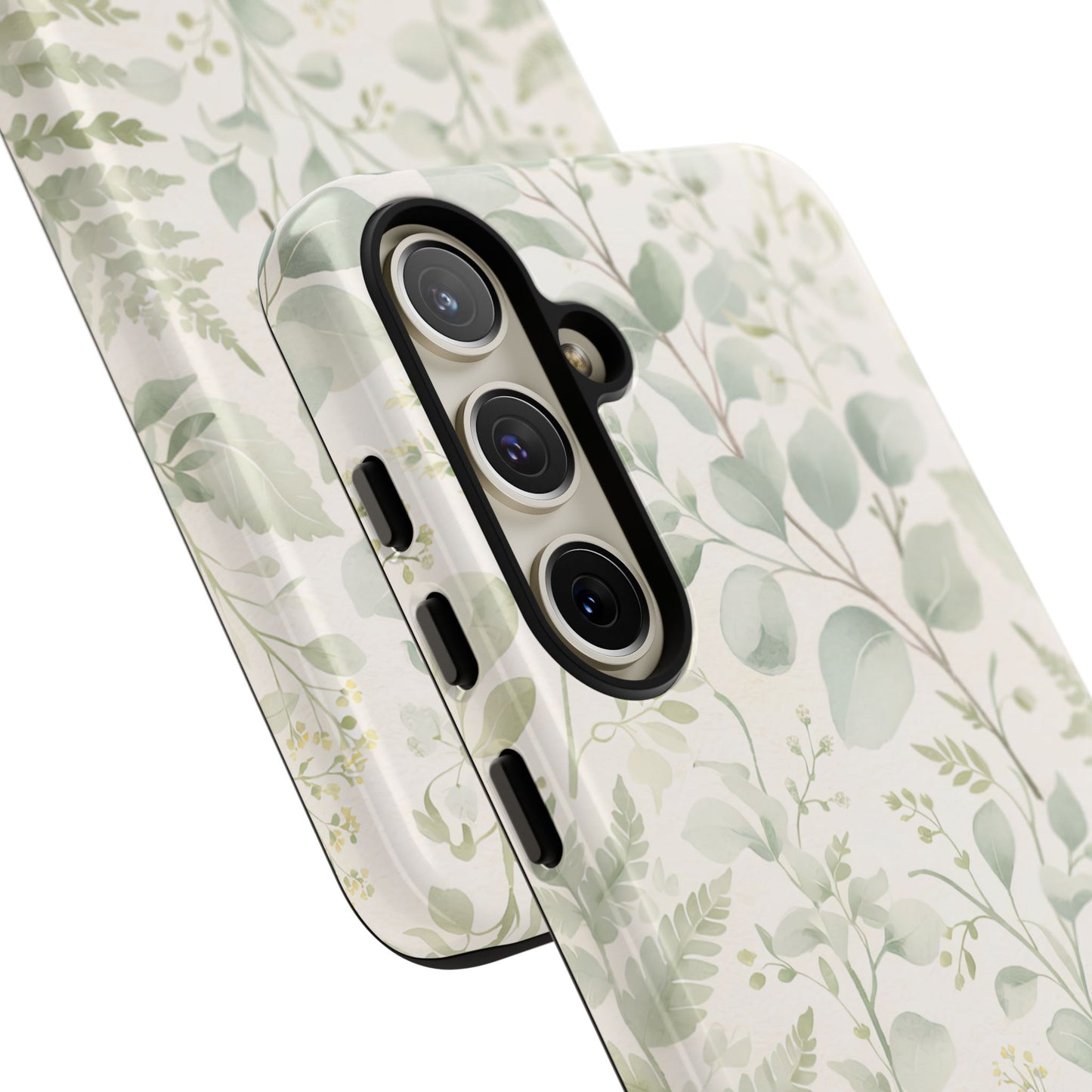 Floral Fern Tough Phone Case — Soft Green Botanical iPhone Cover