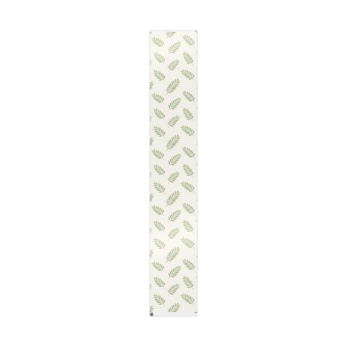 Botanical Leaf Pattern Wrapping Paper Roll — Green Foliage Gift Wrap