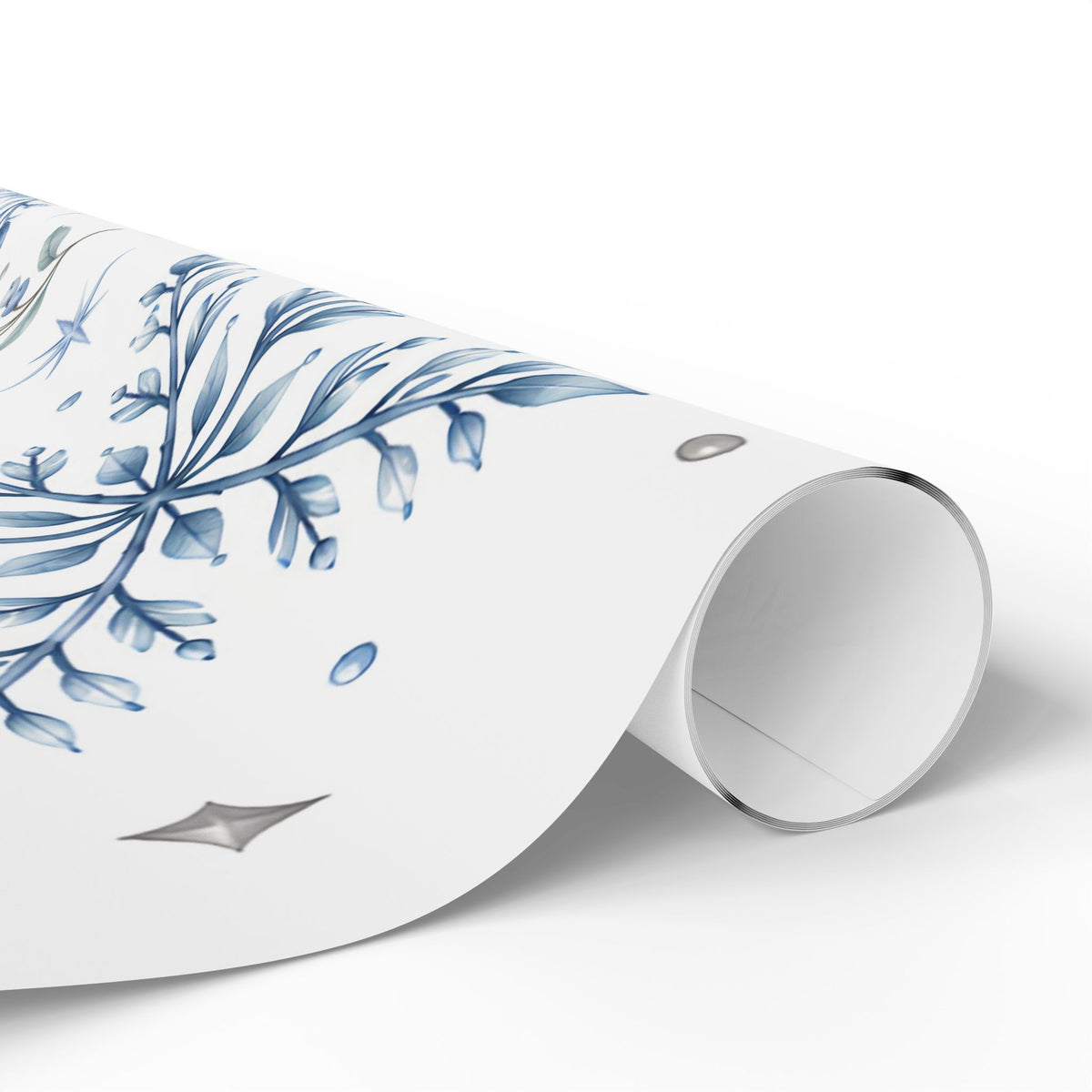Blue Snowflake Wrapping Paper