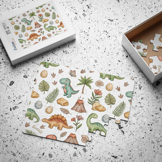 Dinosaur Kids Puzzle — 30-Piece Dino Jigsaw for Toddlers (Cute Prehistoric Animals)