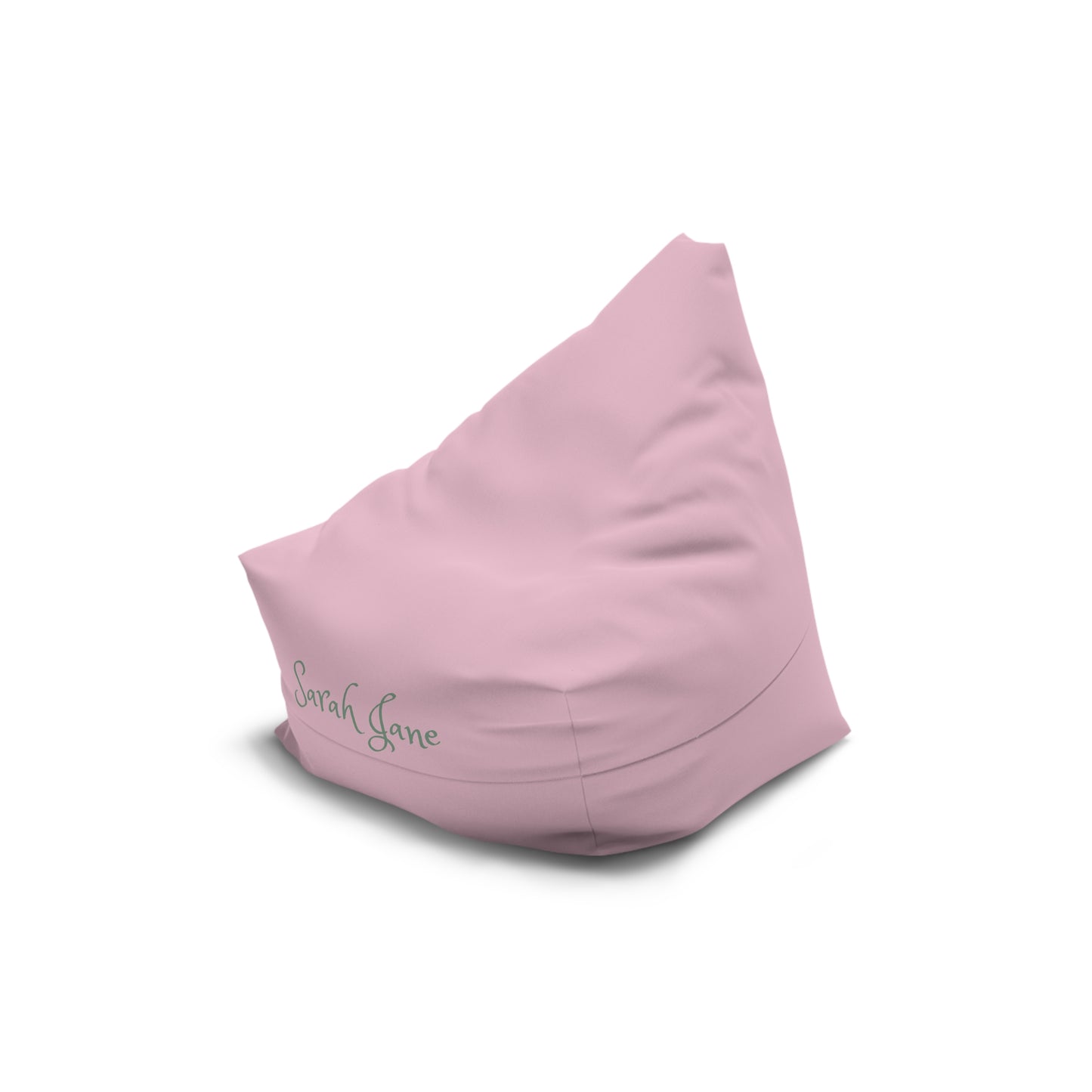 Personalized Pink Bean Bag Cover — Custom Name Script (e.g., “Sarah Jane”)