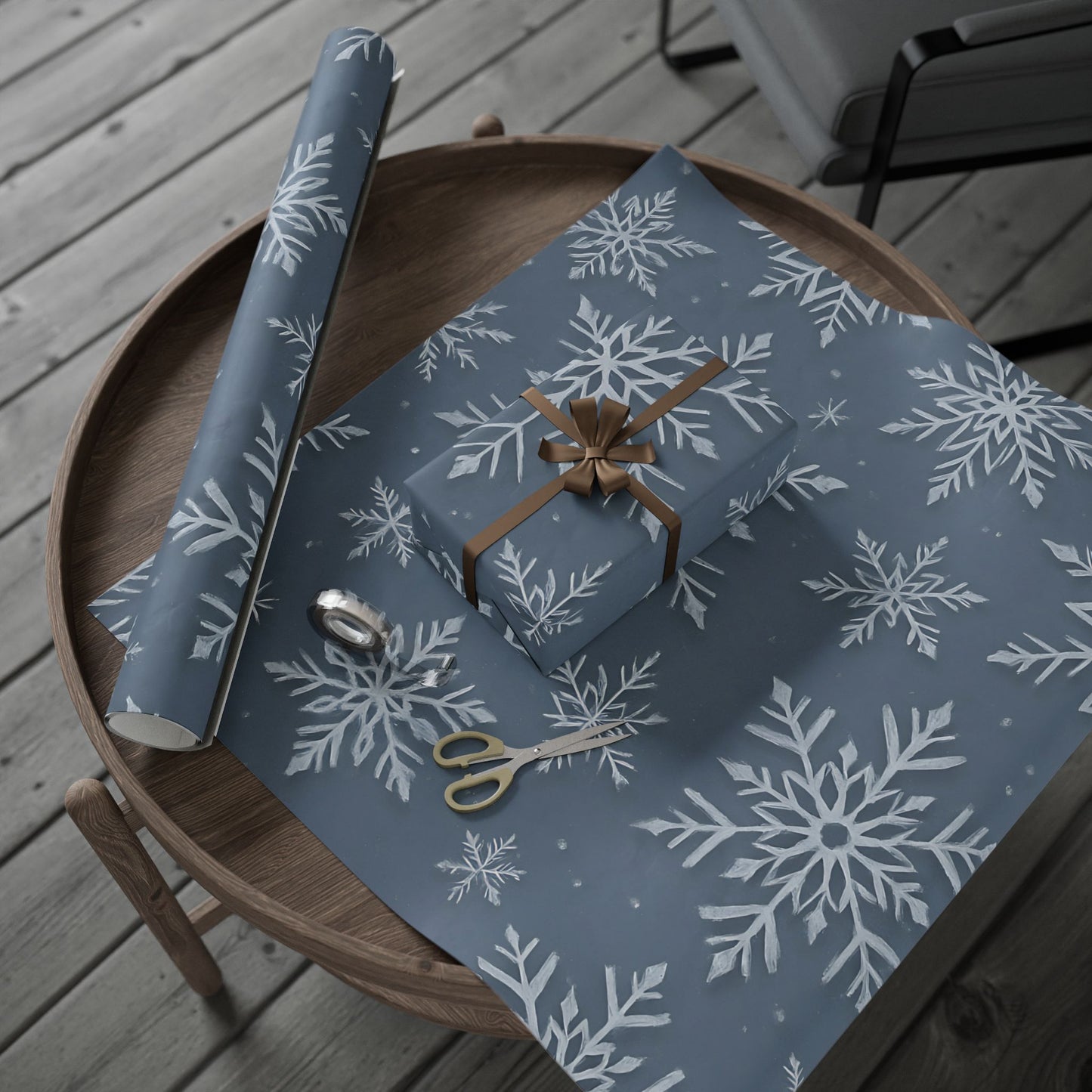 Elegant Snowflake Wrapping Paper – Winter Holiday Gift Wrap