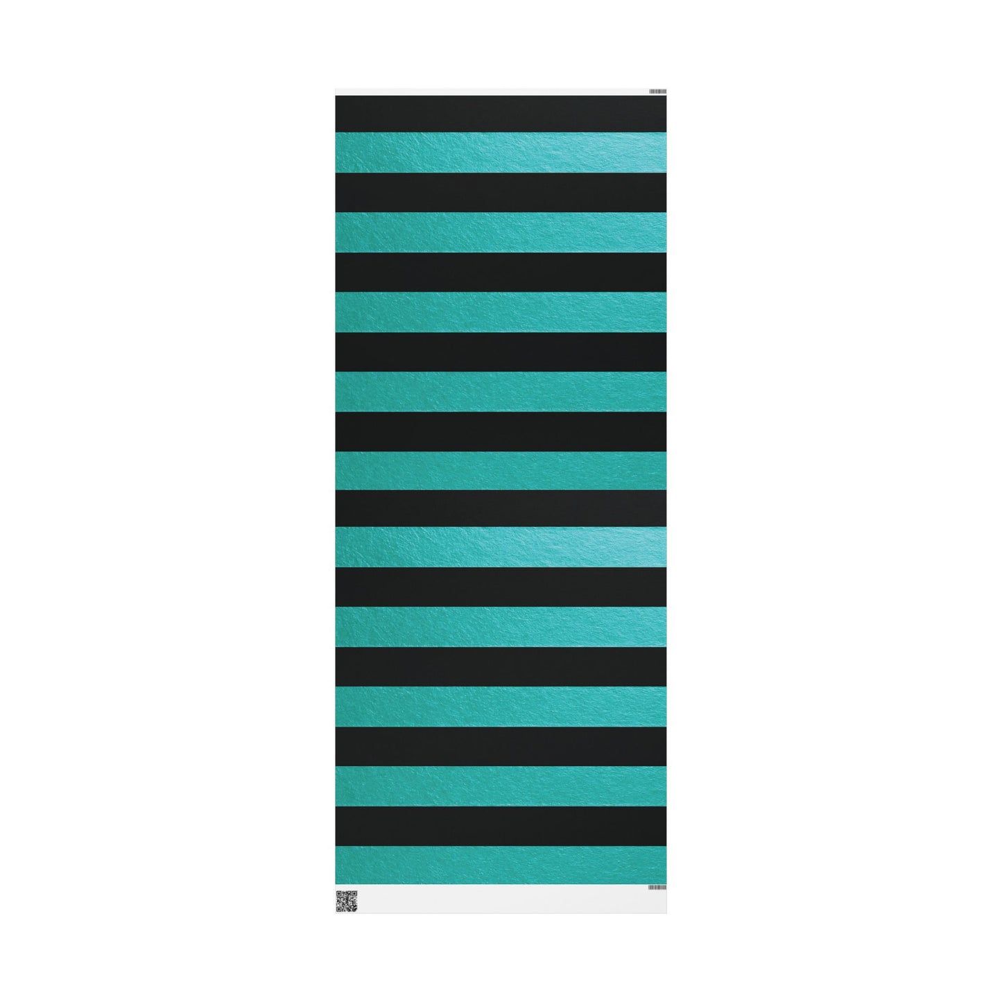 Black and Teal Striped Luxury Wrapping Paper – Glossy or Matte Finish, Durable 90gsm