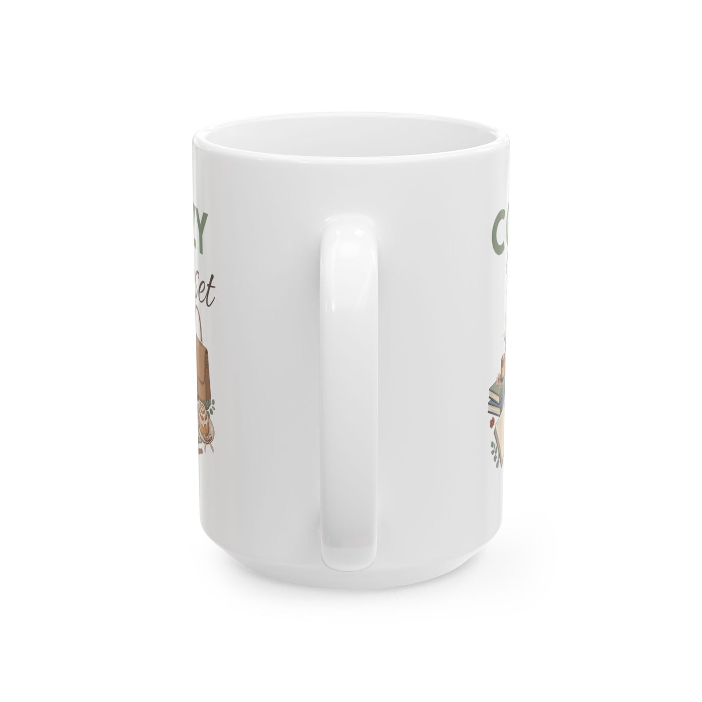 Cozy Reset Ceramic Coffee Mug – Cozy Lifestyle Coffee Cup – Self-Care Gift for Women – Coffee Lover Mug – 11oz & 15oz