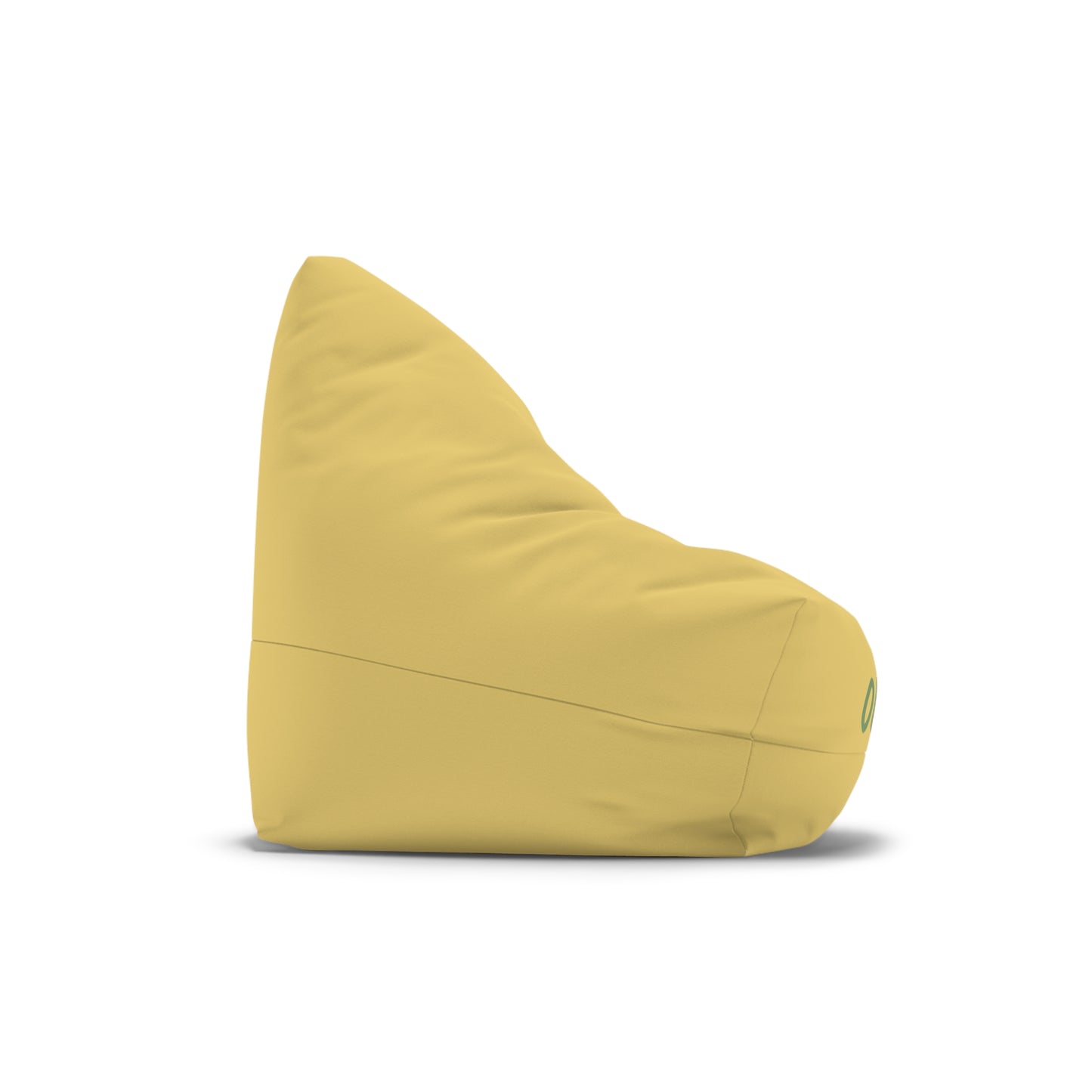 Personalized Bean Bag Cover — Yellow Kids Chair with Name "Olivia"