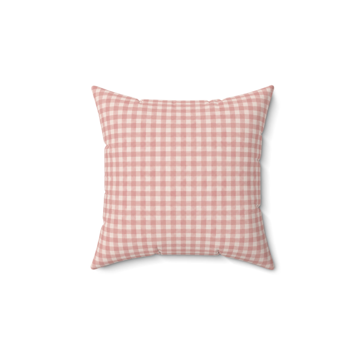 Pink Gingham Decorative Pillow - Farmhouse Check Throw Pillow