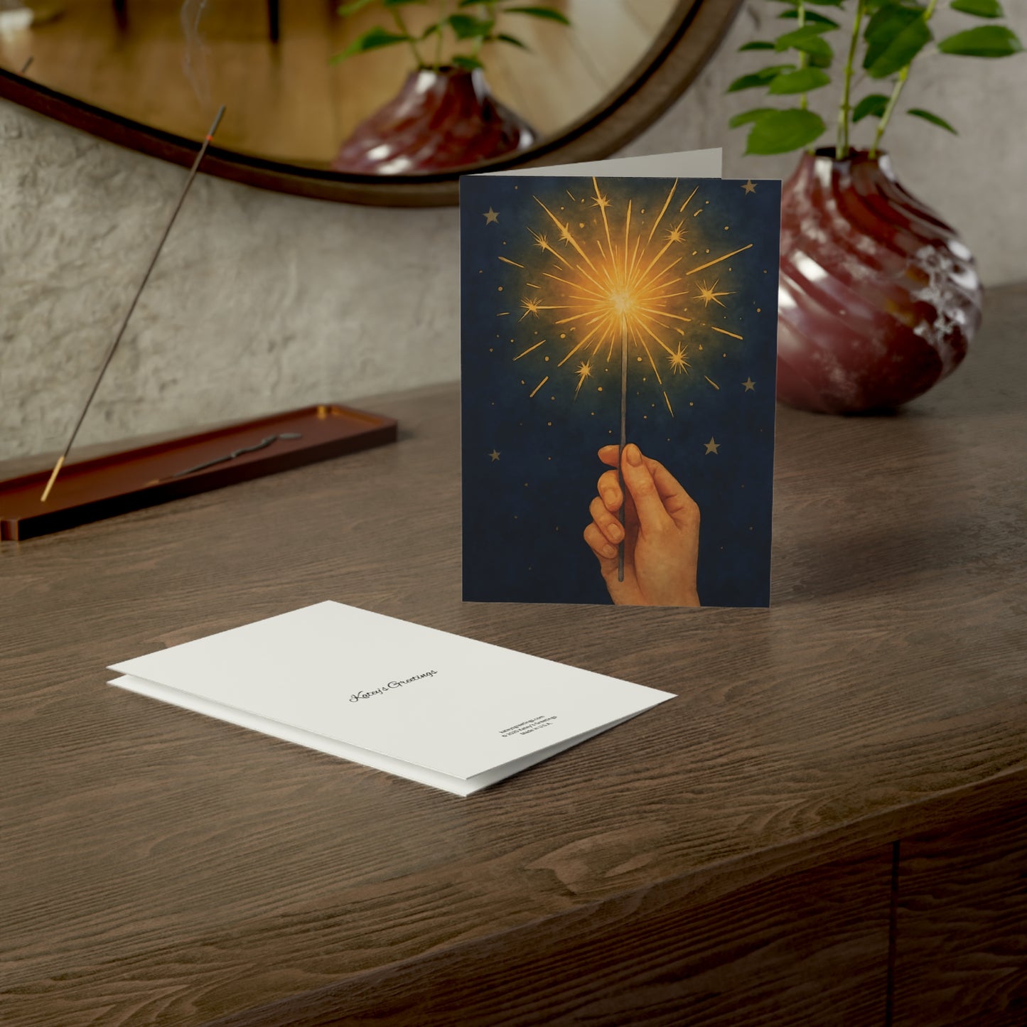 Sparkler Celebration Birthday Greeting Card – Premium 270gsm Paper, Includes Envelope