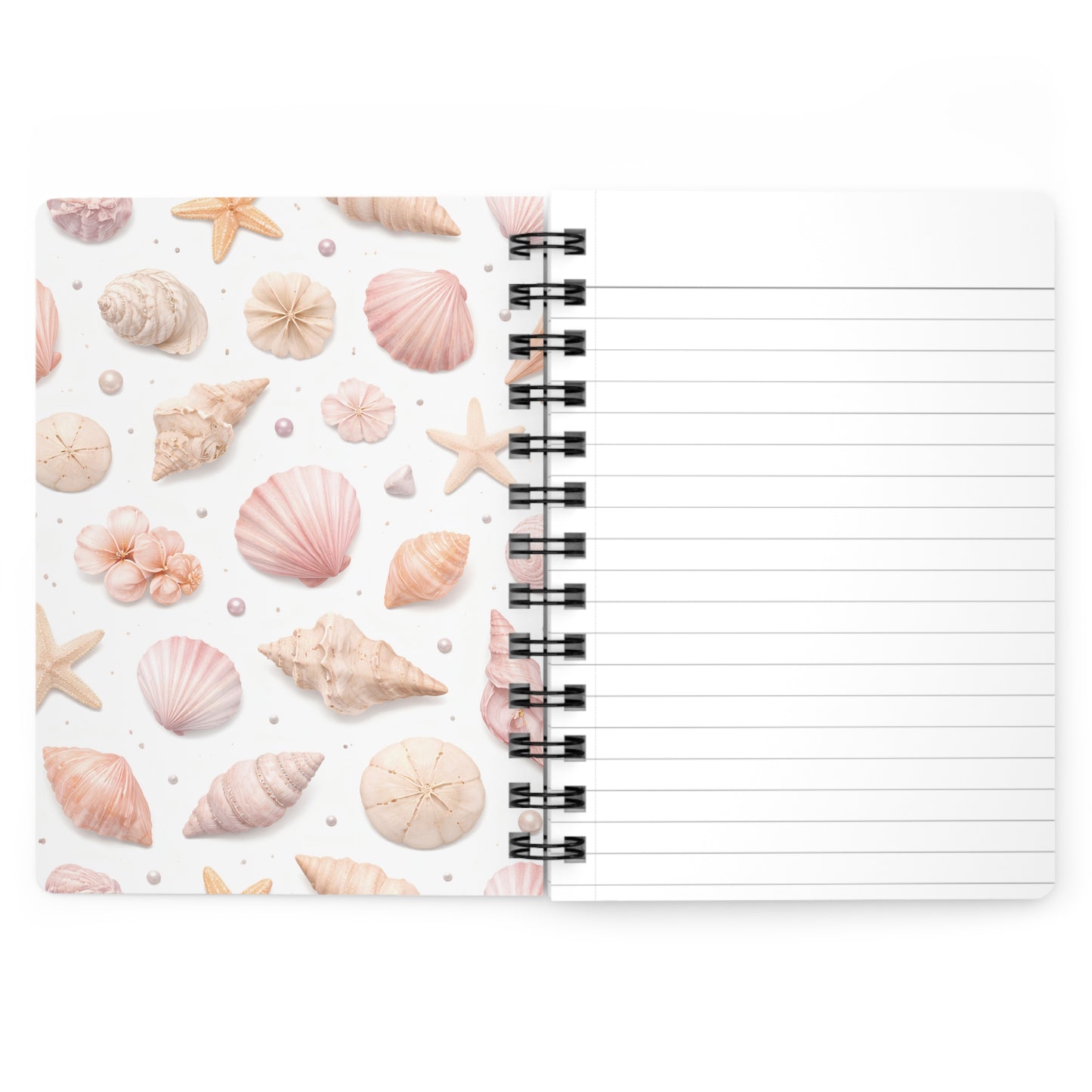 Seashell Spiral Journal — Coastal Shell Pattern Notebook for Beach Lovers