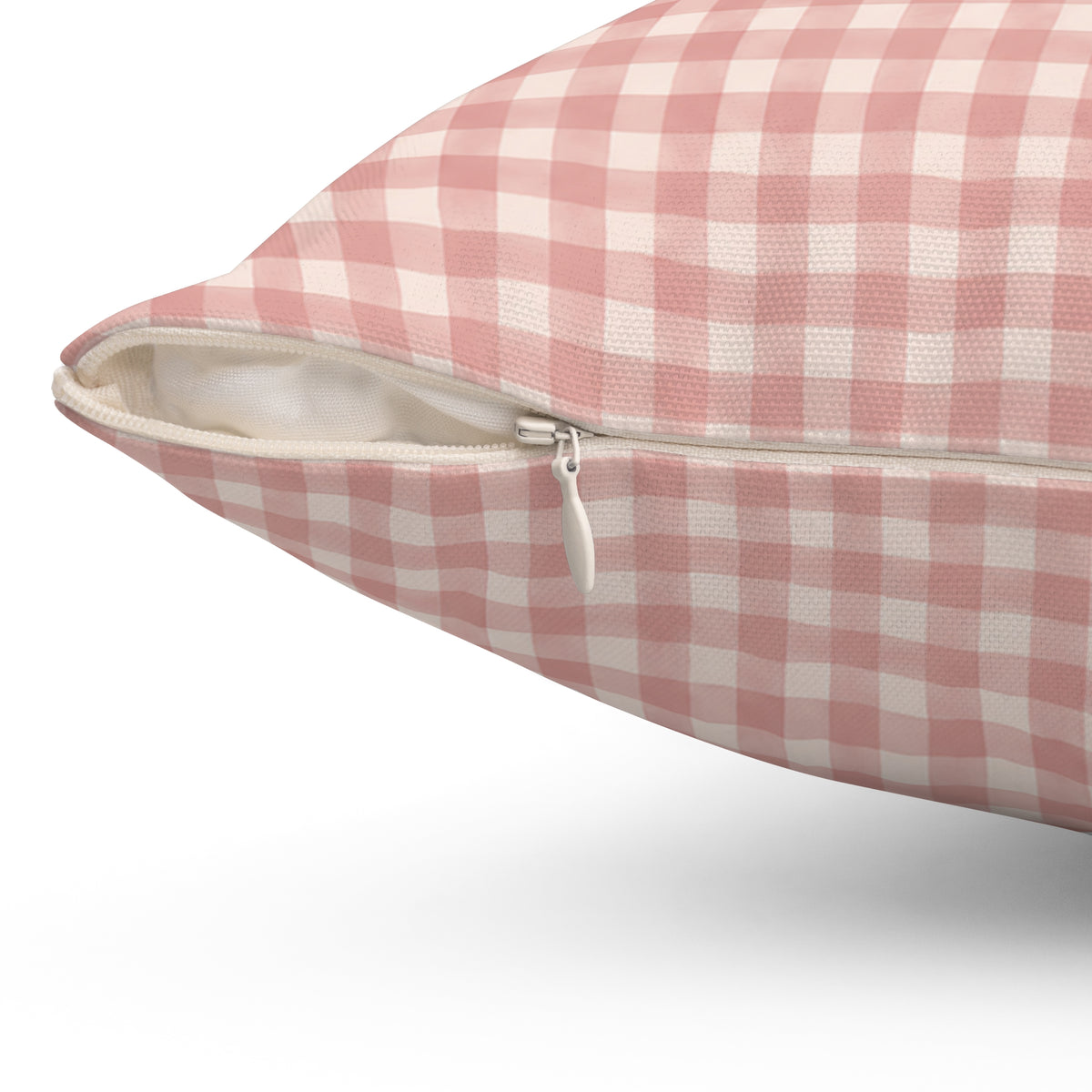 Pink Gingham Decorative Pillow - Farmhouse Check Throw Pillow