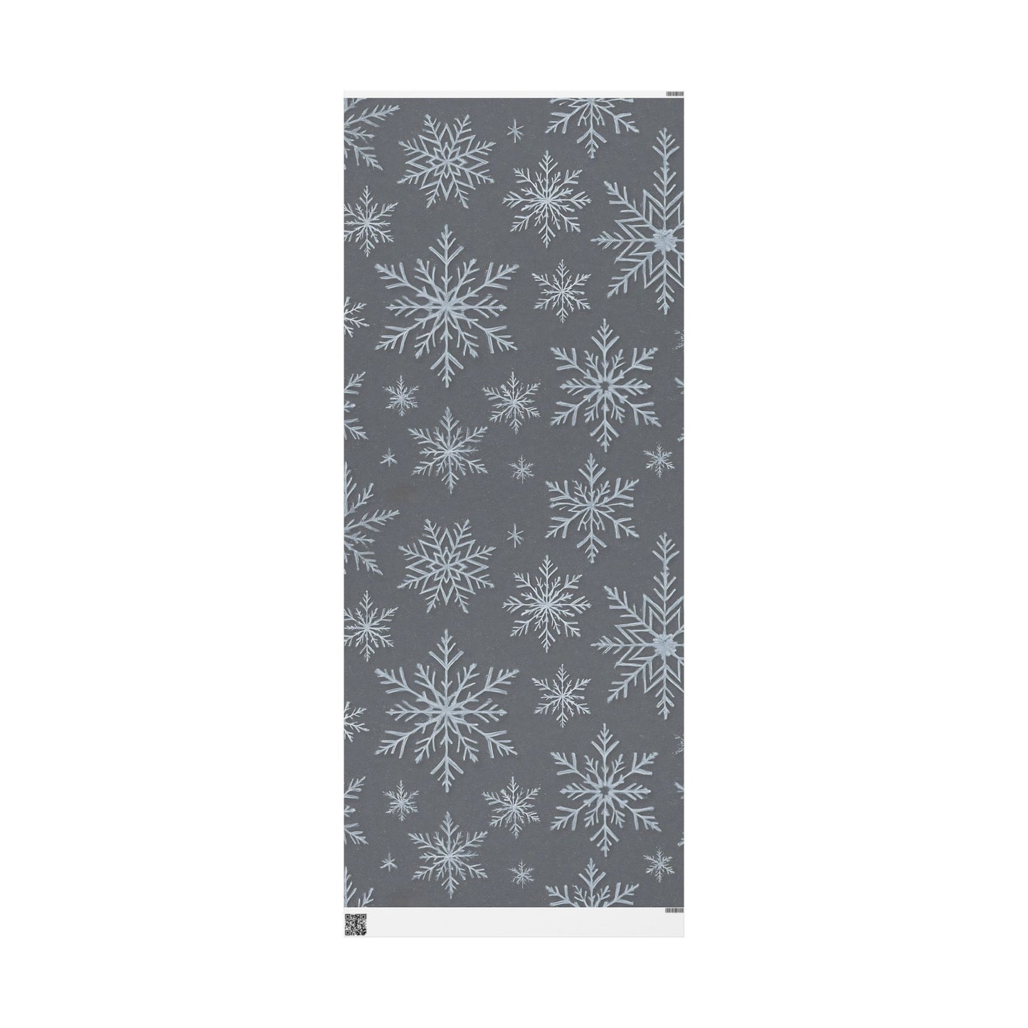 Gray Snowflake Wrapping Paper – Elegant Winter Holiday Gift Wrap