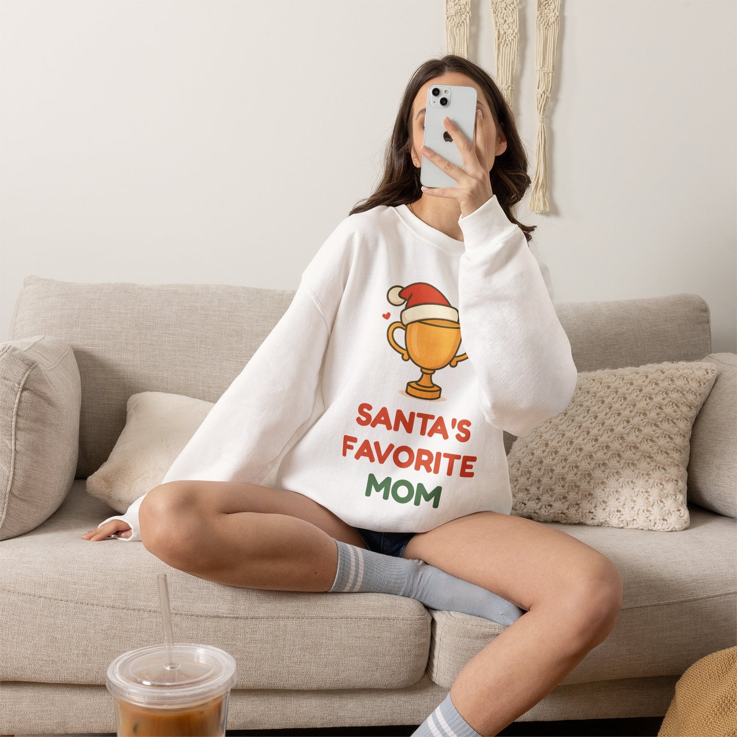 Santa's Favorite 'Mom' Sweatshirt