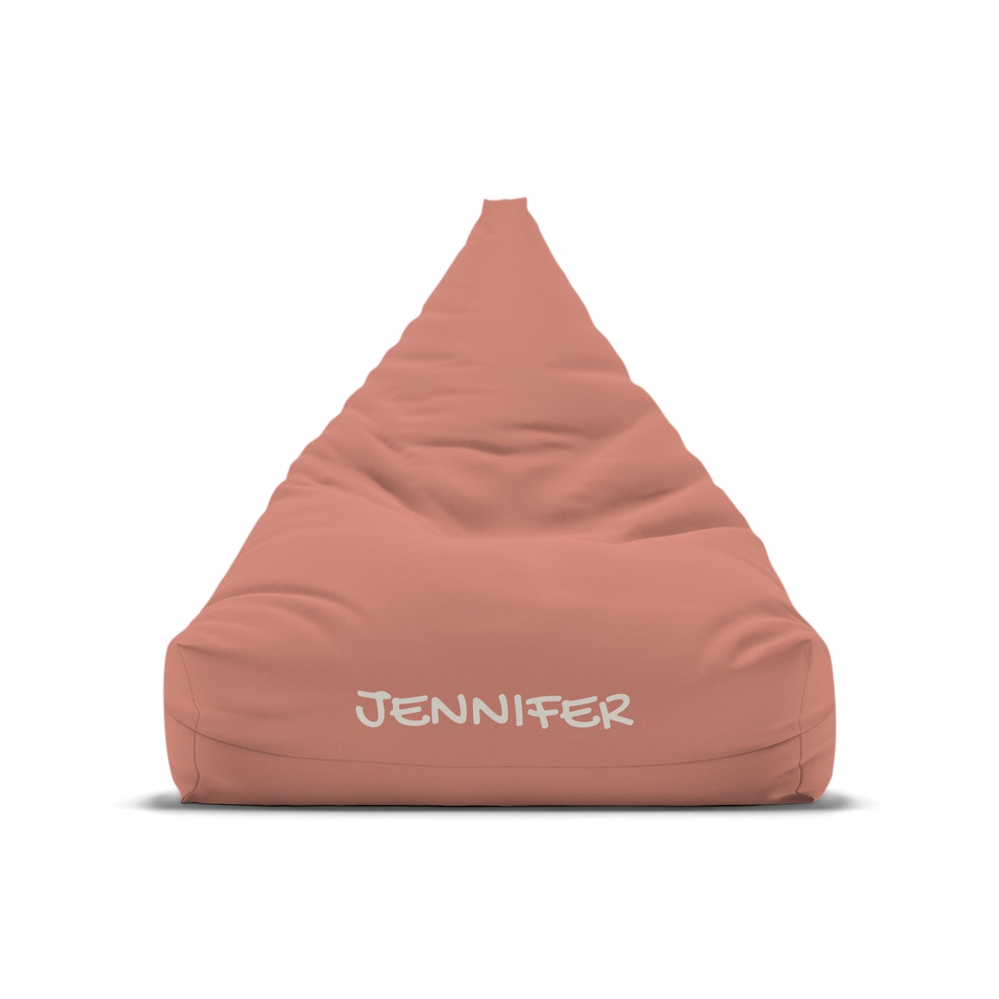 Personalized Bean Bag Cover — Custom Name Coral Lounge Seat