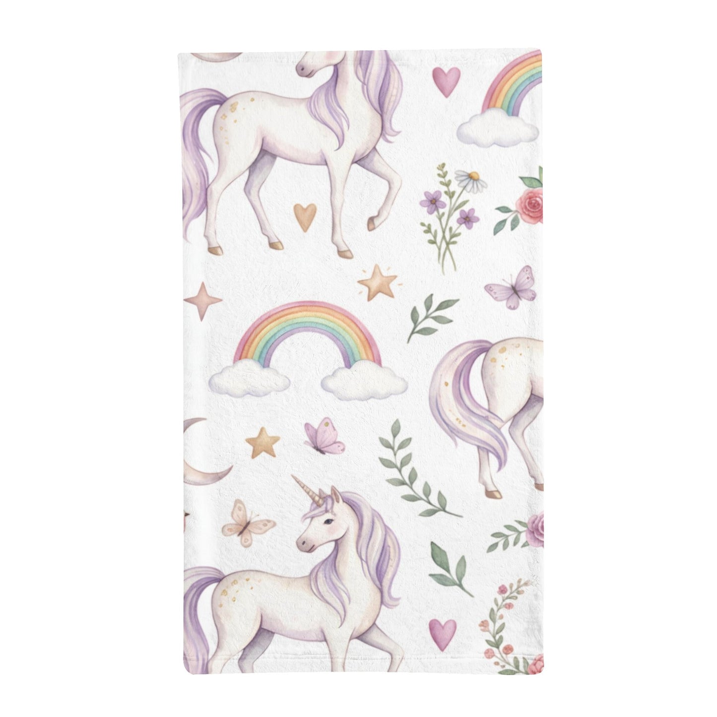 Unicorn Minky Sleeping Bag — Soft Plush Kids Nap Sack with Rainbows & Stars