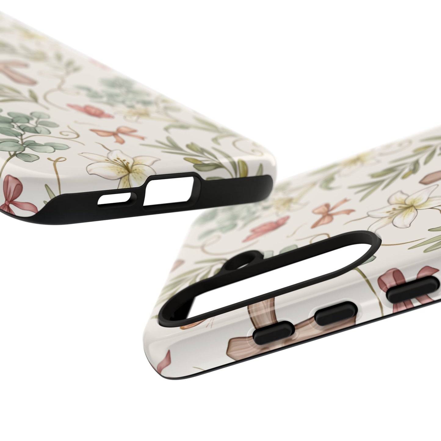 Floral Cross Tough Phone Case – Faith-Inspired Protective iPhone Cover