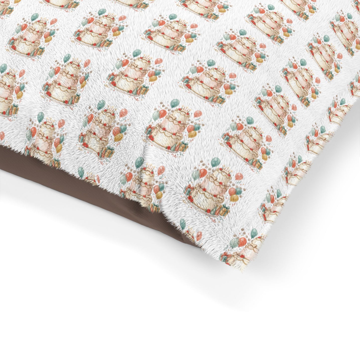 Birthday Cake Pet Bed - Festive Balloon Dog Bed Cushion