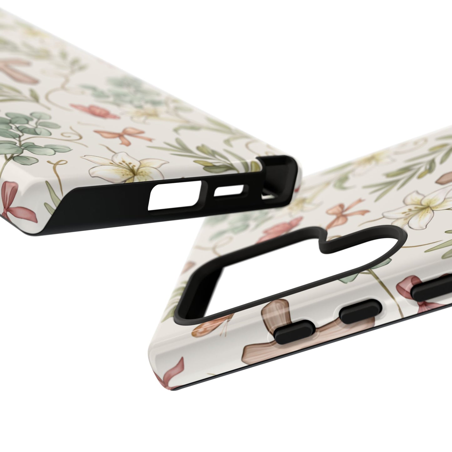 Floral Cross Tough Phone Case – Faith-Inspired Protective iPhone Cover