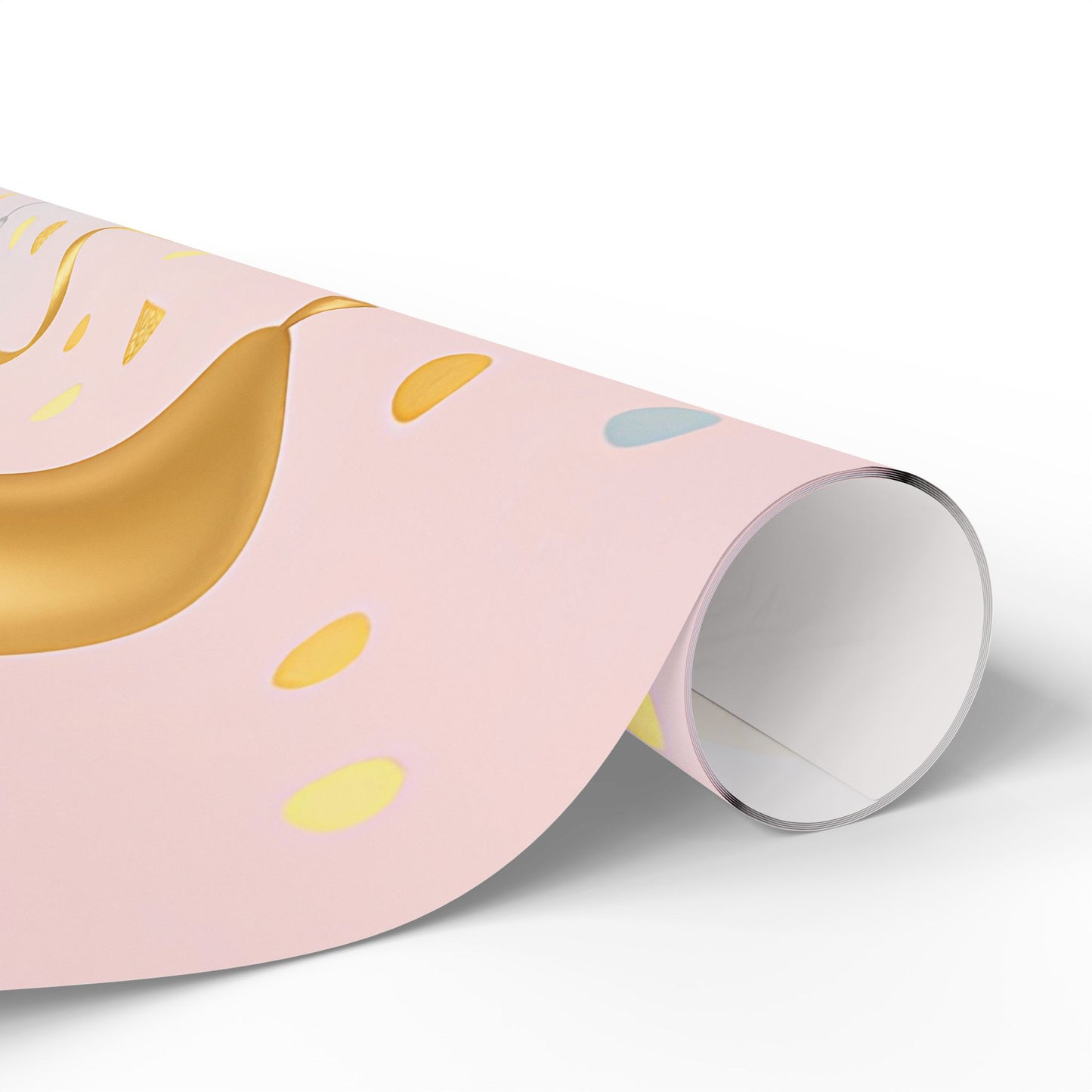 Celebration Balloon Wrapping Paper – Party Gift Wrap with Streamers & Confetti in Glossy or Matte