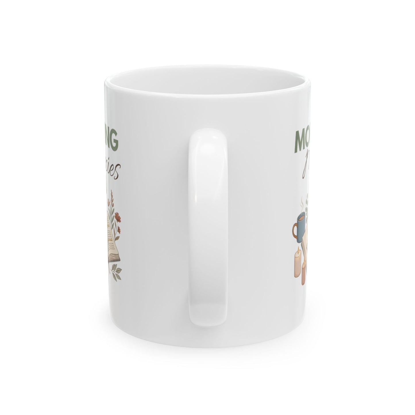 Morning Mercies Ceramic Coffee Mug – Christian Bible Study Mug – Inspirational Floral Coffee Cup – Faith Gift for Women – 11oz & 15oz