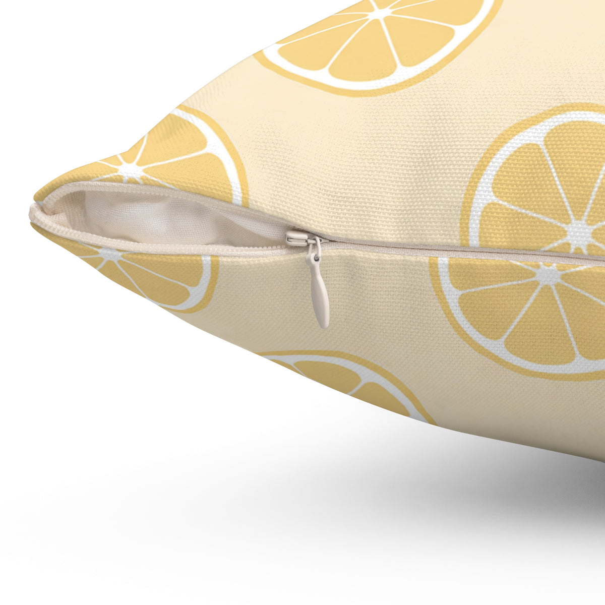 Lemon Slice Decorative Pillow — Sunny Citrus Pattern Throw Pillow