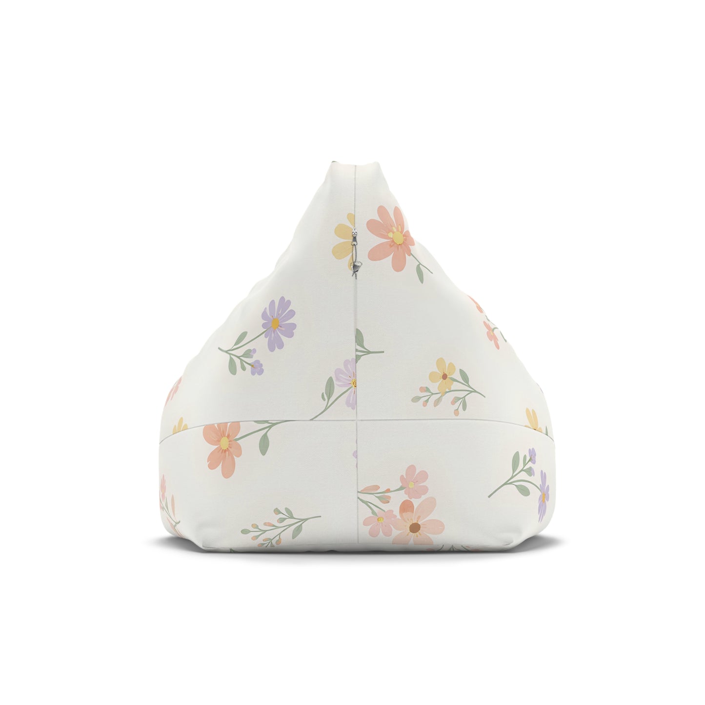 Floral Pastel Bean Bag Cover — Soft Spring Daisy Pattern