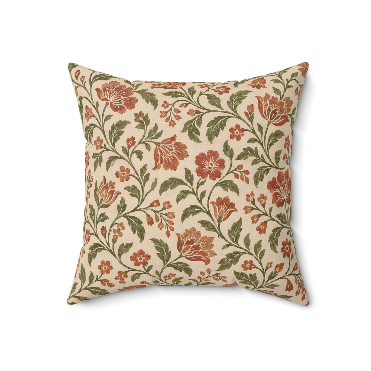 Vintage Floral Throw Pillow